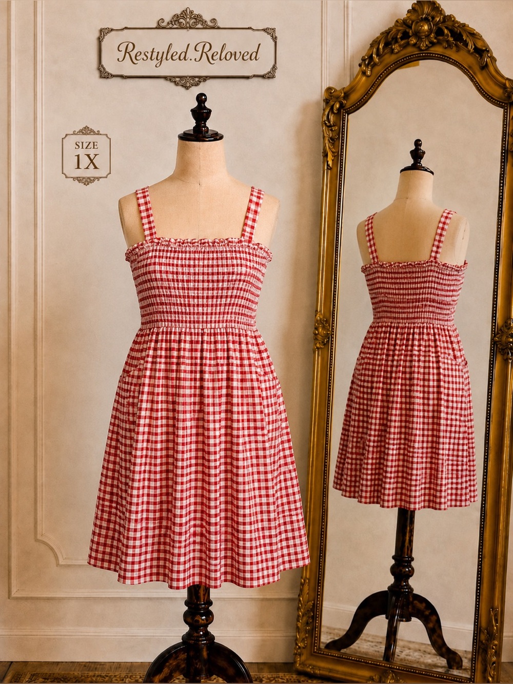 NWOT Torrid Smocked Tube Mini Gingham Dress Size 1X